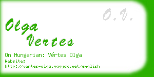 olga vertes business card